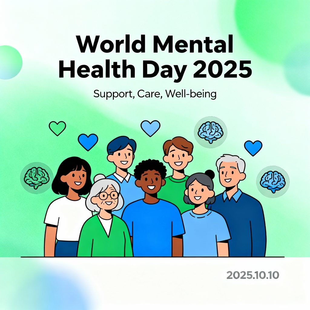 World Mental Health Day 2025 awareness illustration